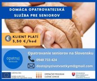 domáca opatrovateľská služba pre seniorov