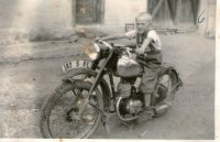 prvý motocykel v dedine - rok 1956